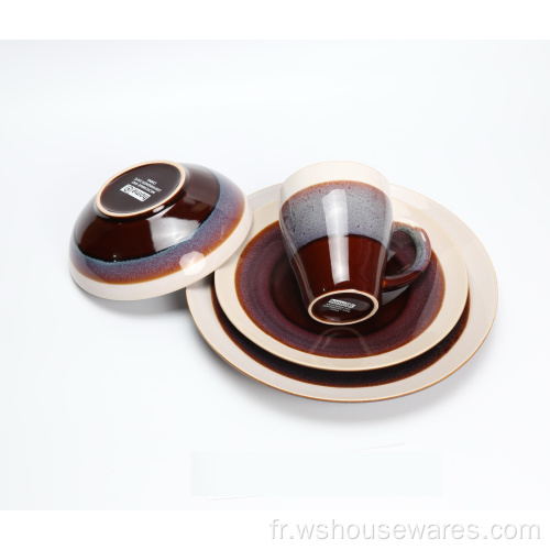 Nouveau design Glazed Luxurry Gift 16pc Stoneware